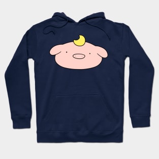 Crescent Moon Pig Face Hoodie